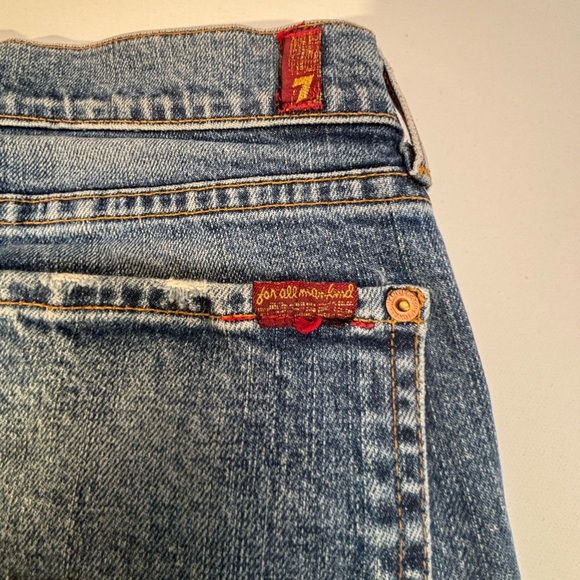 Vintage Y2K 7 For All Mankind A Pocket Flare Jeans Womens 27 Low Rise - Picture 4 of 12